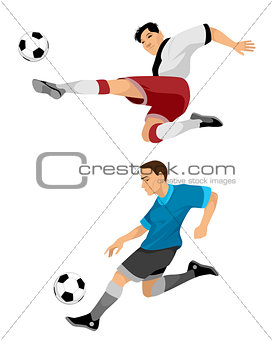 Two soccer players