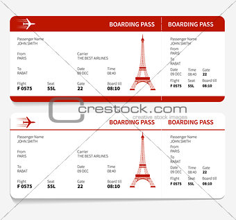 red boarding pass