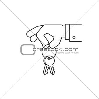Hand holding keys