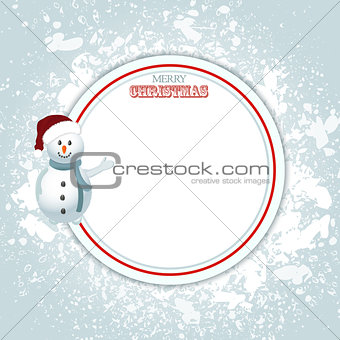 Christmas border copy space and snowman