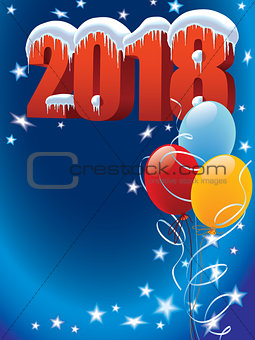 New Year decoration with balloons