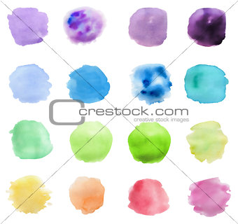 Vector watercolor blots