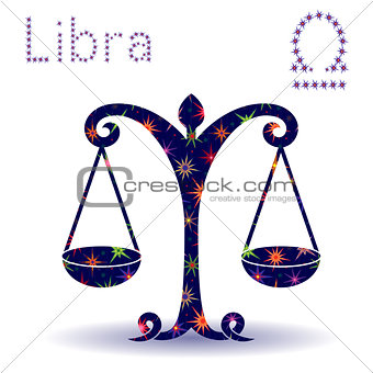 Zodiac sign Libra stencil