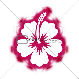 Decorative vector hibiscus flower icon