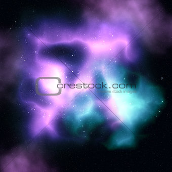 Nebula sky with stars