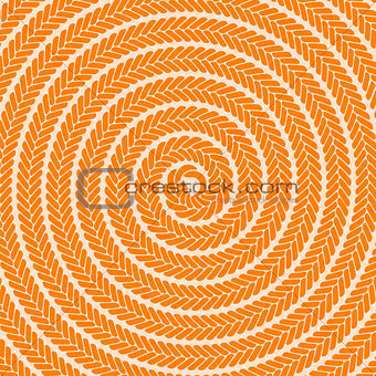Abstract Orange Spiral Pattern