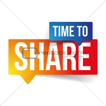 Time to Share sign vector