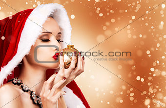 beautiful Christmas woman