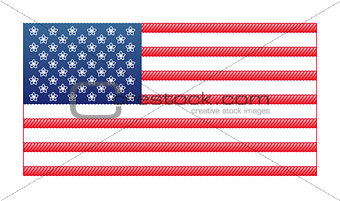 Flag USA. 4th of July. Independence Day Vector Design