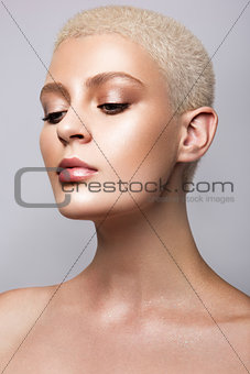 Beauty portrait of model with natural make-up