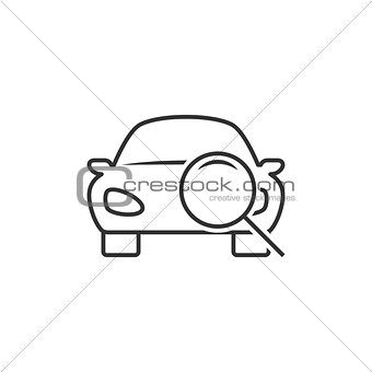 Car diagnostic line icon