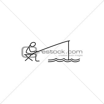 Man Fishing Icon
