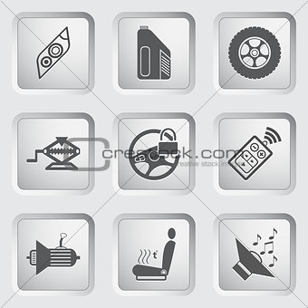 Car part and service icons set 5.