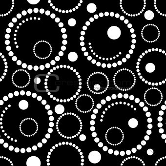 Geometric black background circles
