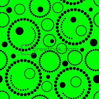Geometric green background circles