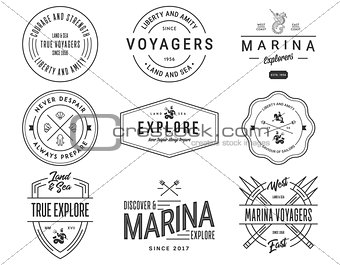 Black on White Sea Badges Vol. 1 for any use