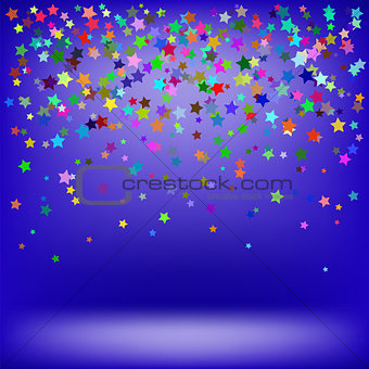 Set of Colorful Stars. Starry Pattern