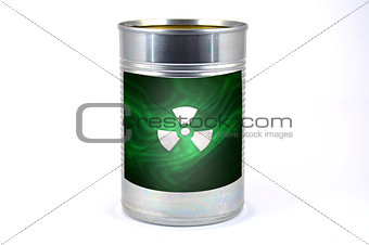 Tin cans on a white background 