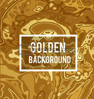 Golden vector background in marble ink style