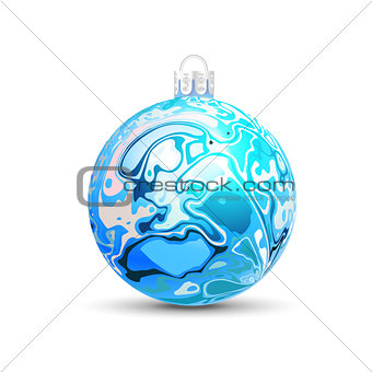 Christmas vector ball in the style of Marble Ink
