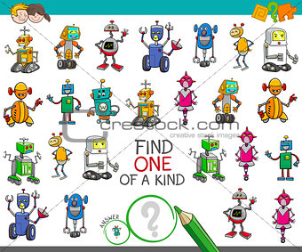 one of a kind activity with robots characters