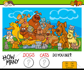 how many cats and dogs activity game