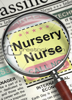 Nursery Nurse Job Vacancy. 3D.