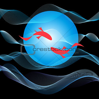 Beautiful graphics of red fish