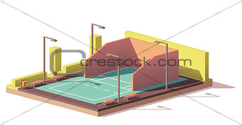 Vector low poly racquetball court