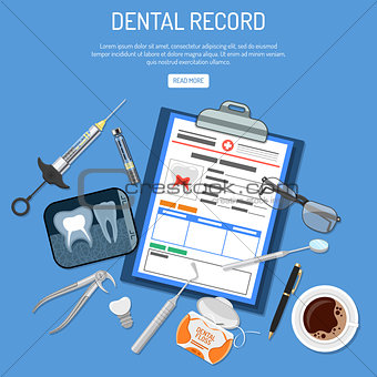 Medical Dental record concept