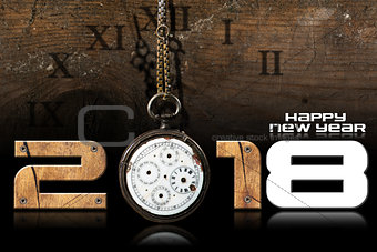 Happy New Year 2018 - Old Pocket Watch