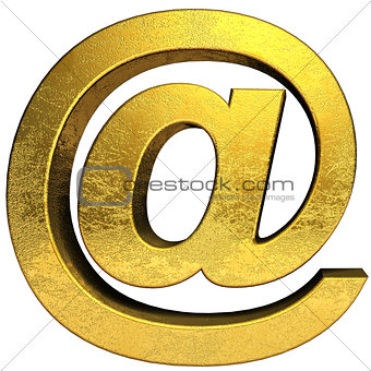 Golden email symbol