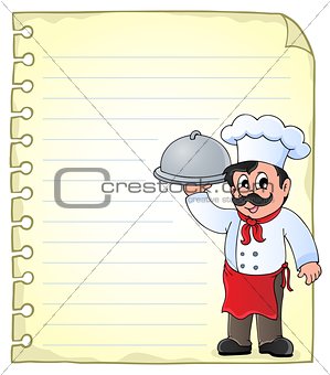 Notepad page with chef theme 1