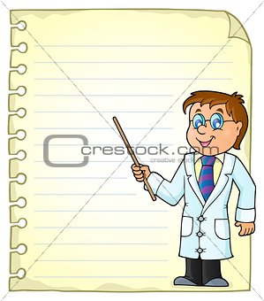 Notepad page with doctor theme 1