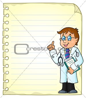 Notepad page with doctor theme 2