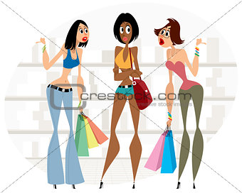 Women with shopping