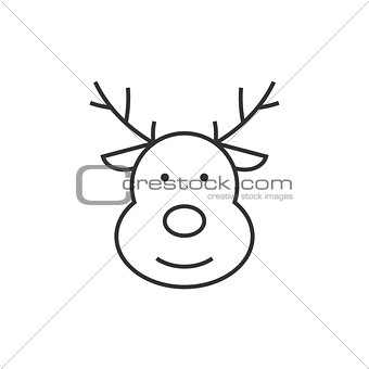 Deer line icon