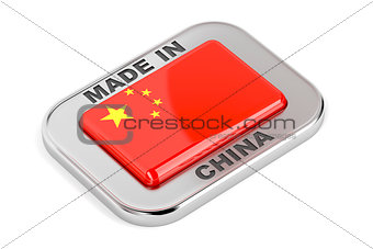 Made in China, silver badge 