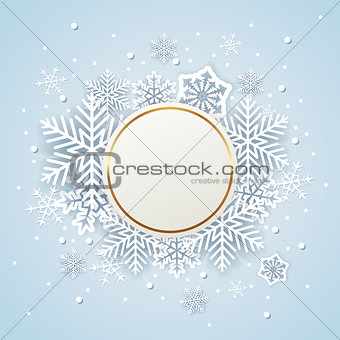 Abstract round Christmas banner.