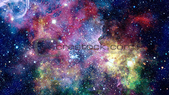 Colorful nebulas and stars in space. Elements of this image furnished by NASA.