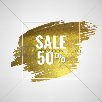 Sale Poster With Golden Blot