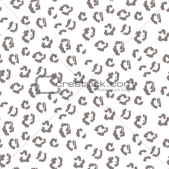 Cheetah scribbled texture seamless vector pattern.