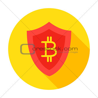 Bitcoin Secure Circle Icon