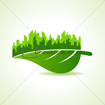 Save Nature and ecology concept with eco cityscape