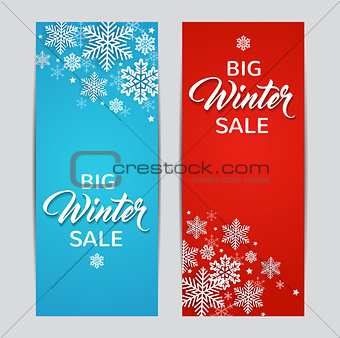 Blue and red winter backgrounds