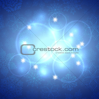 Blue winter abstract background.