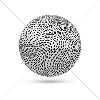 3d striped ball