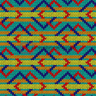 Knitting ornate seamless pattern
