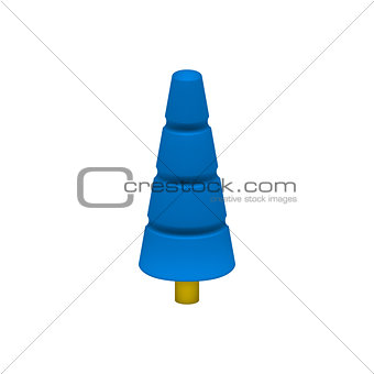 Blue tree in plastic design