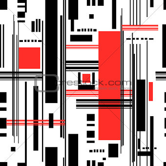 Abstract seamless pattern of geometric stripes 